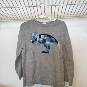 Gymboree Gray and Blue Crewneck Sweater with Whale Design